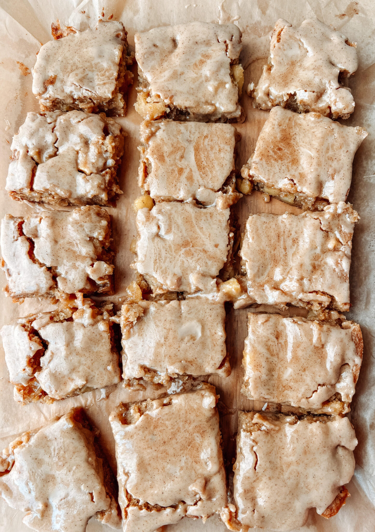 Brown Butter Apple Blondies With Maple Glaze - Twin To Table