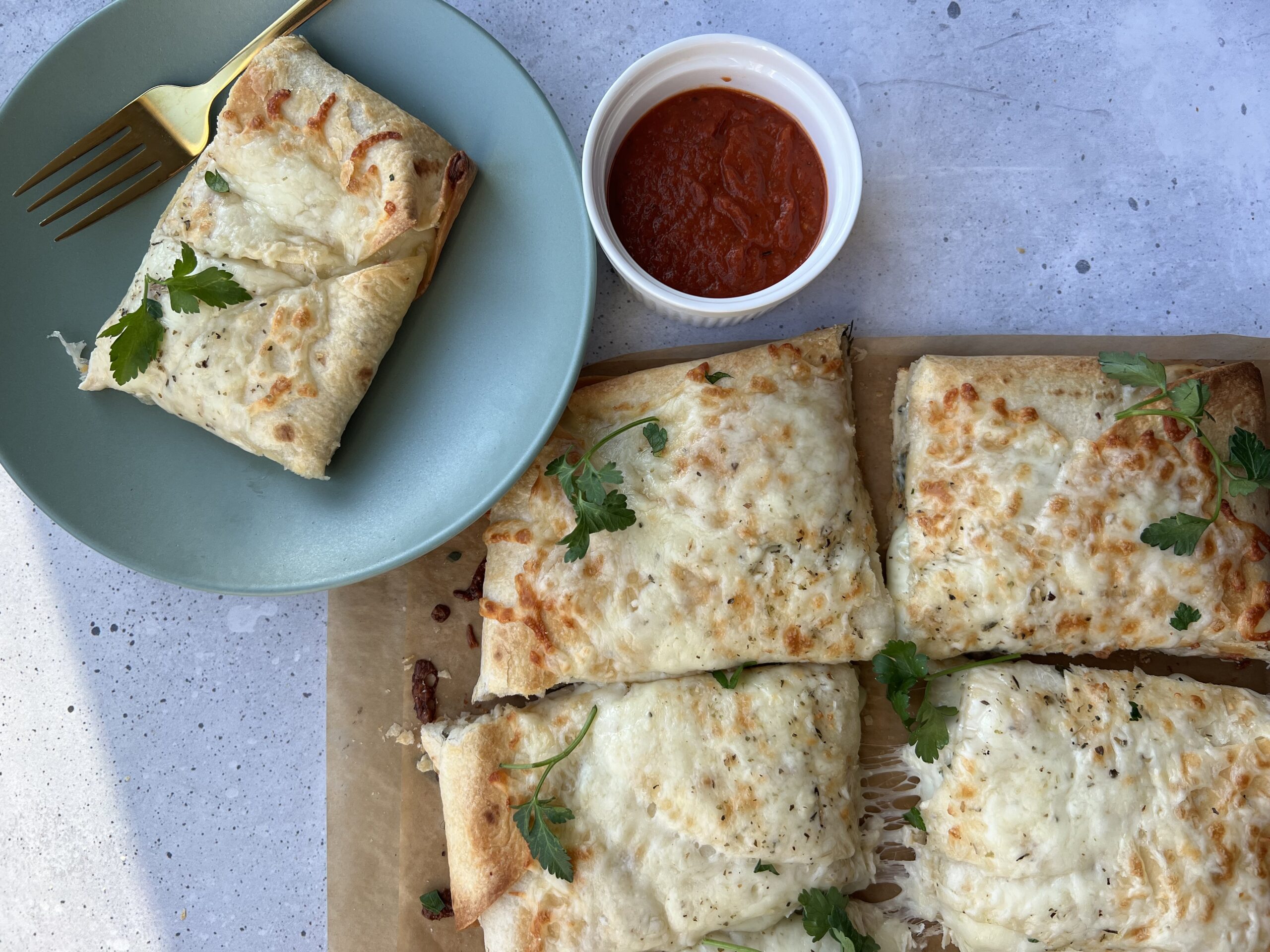 sheetpangarlicbreadquesadilla